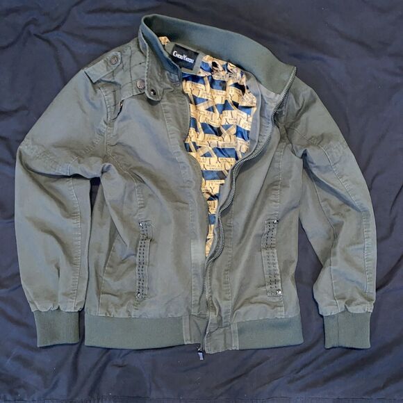 Chouyatou Jacket Men's Green Casual Long Sleeve Full Zip Adult Large - Picture 3 of 4